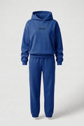 Dames Joggingpak | Oversized Hoodie | Blauwe Athleisure Set