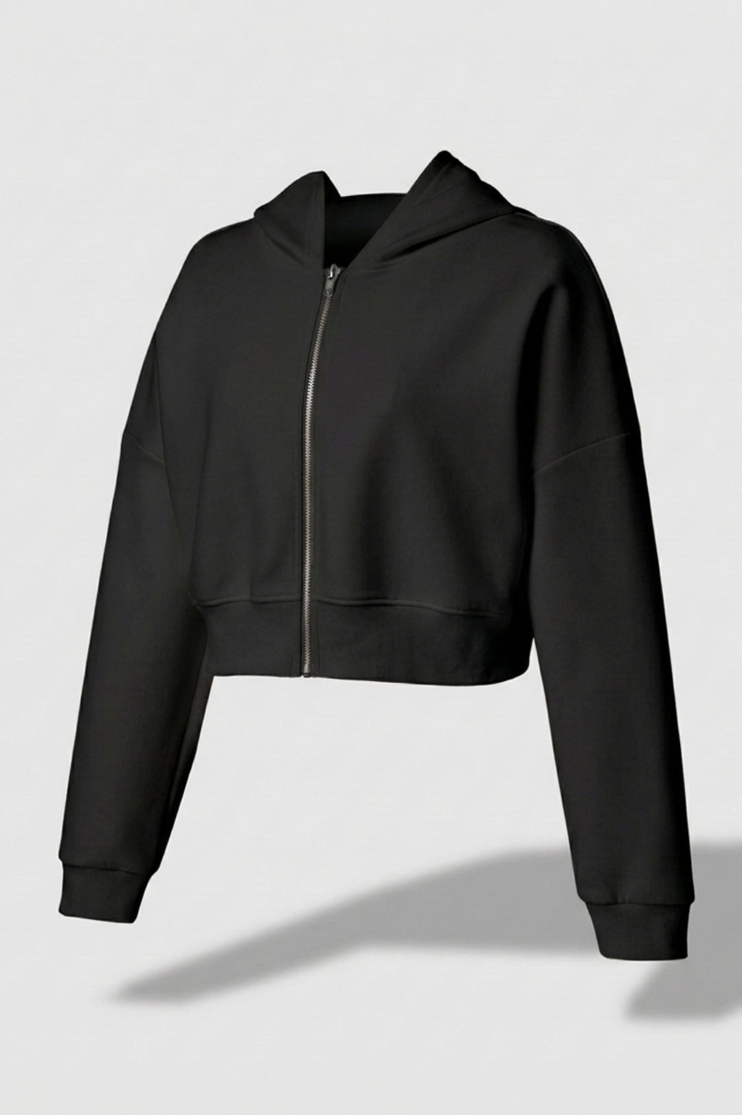 Dames Hoodie Jacket | Cropped Fit | Lichtblauw Athleisure Vest