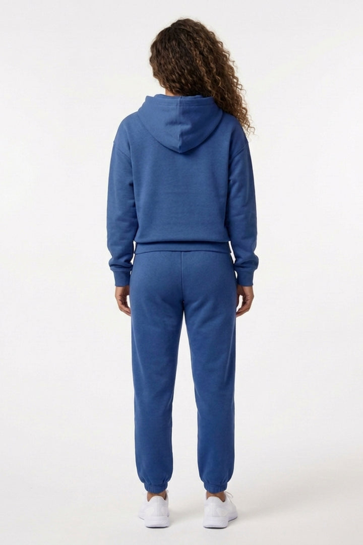 Dames Joggingpak | Oversized Hoodie | Blauwe Athleisure Set