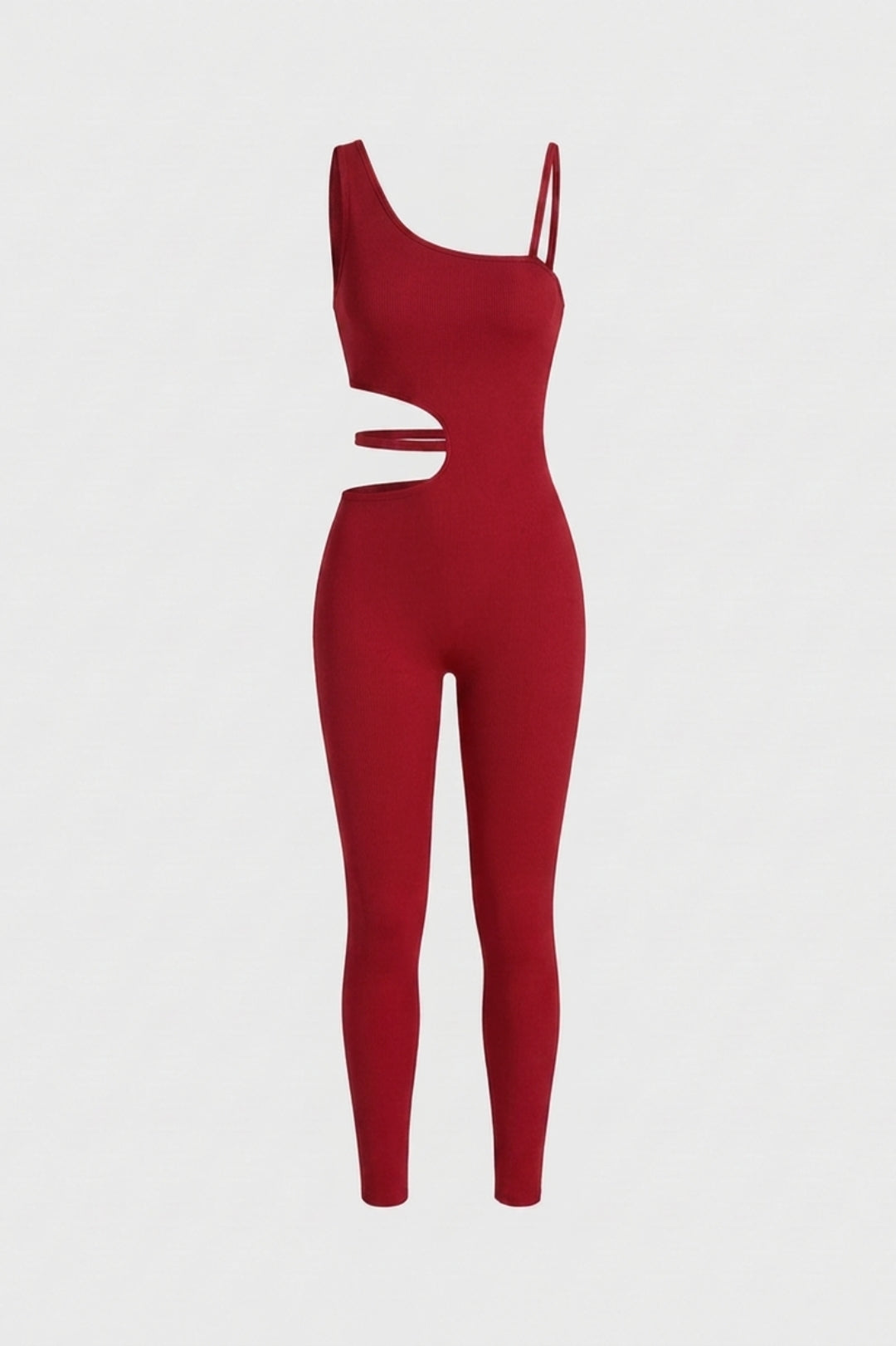 Dames One-Piece Jumpsuit | Aansluitende Fit | Asymmetrische Top | Cut-Out Detail