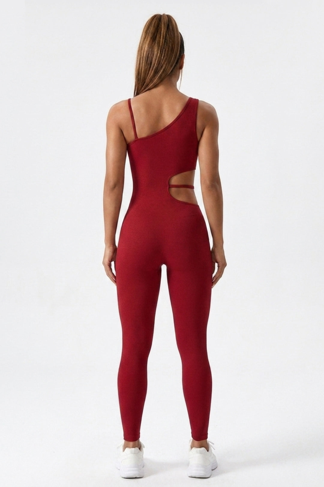 Dames One-Piece Jumpsuit | Aansluitende Fit | Asymmetrische Top | Cut-Out Detail
