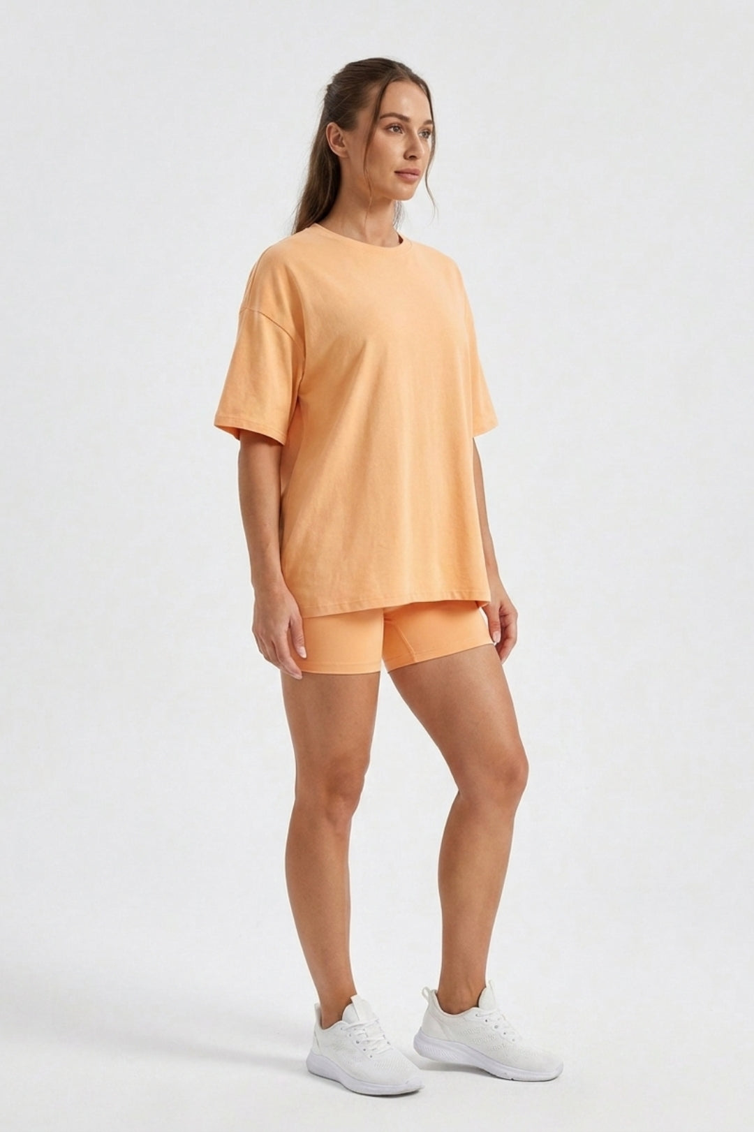 Dames 2-Delige Set | Oversized T-Shirt & Biker Short | Relaxed Fit