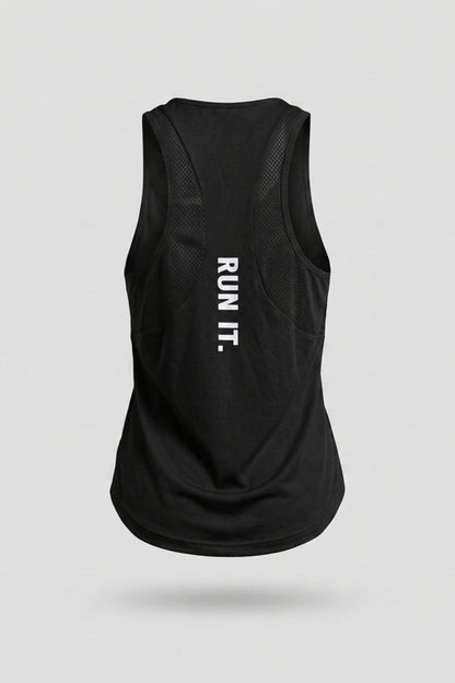 Dames Running Tank Top | Mesh Racerback | Witte Sport Top