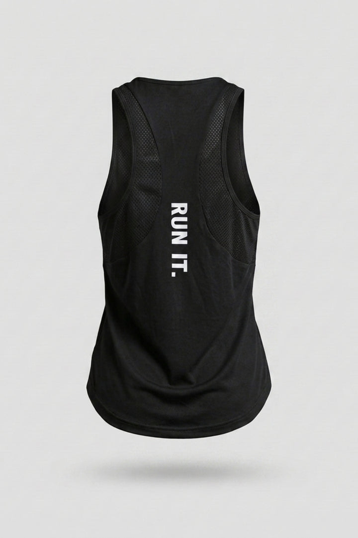 Dames Running Tank Top | Mesh Racerback | Witte Sport Top