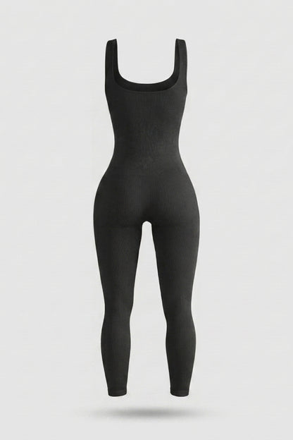 Dames Sculpting Onesie | Ribbed Stretch Fit | Mouwloze Activewear Jumpsuit