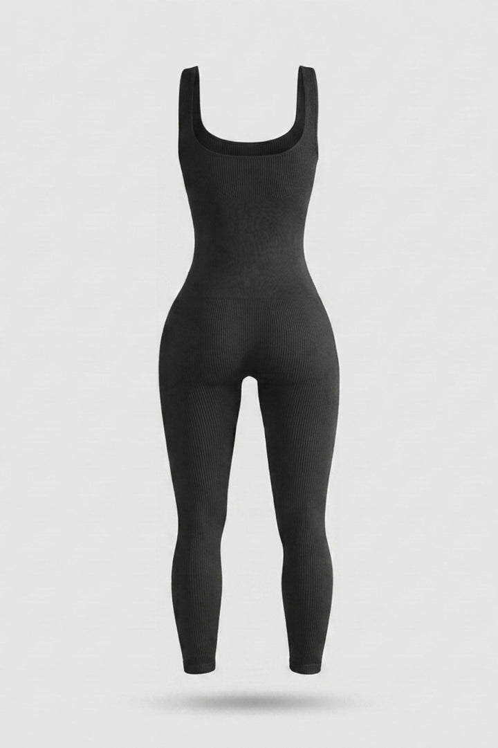 Dames Sculpting Onesie | Ribbed Stretch Fit | Mouwloze Activewear Jumpsuit