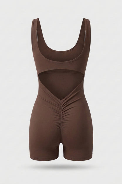Dames Sculpting Playsuit | Comfort Stretch Fit | Mouwloze Sport Jumpsuit | Activewear