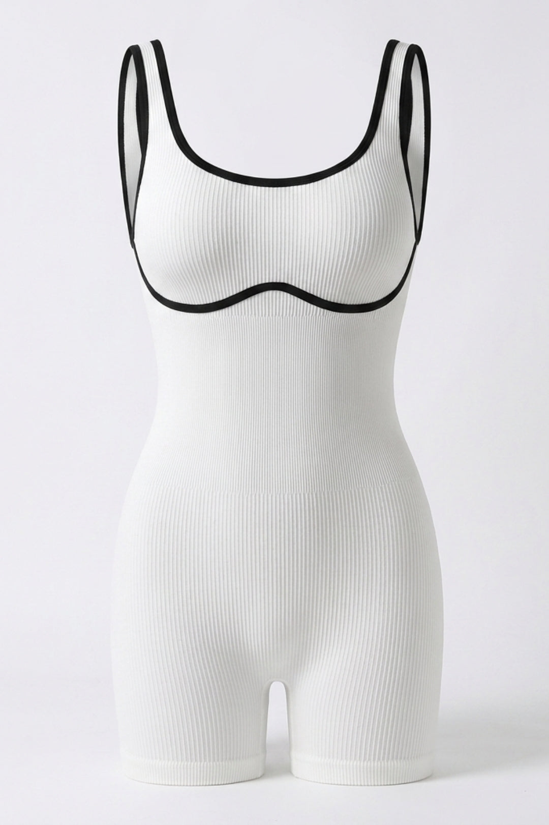 Dames Seamless Jumpsuit | Aansluitende Fit | Scoop Neck | Korte Sport Jumpsuit