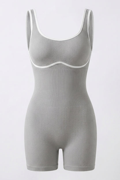 Dames Seamless Jumpsuit | Aansluitende Fit | Scoop Neck | Korte Sport Jumpsuit