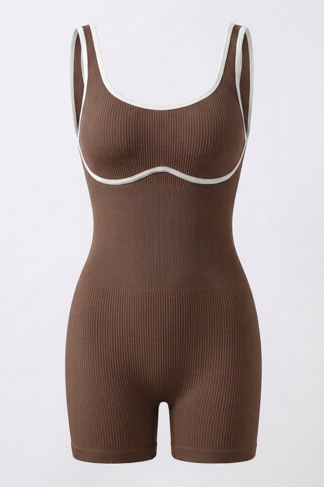 Dames Seamless Jumpsuit | Aansluitende Fit | Scoop Neck | Korte Sport Jumpsuit