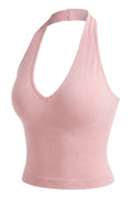Dames Seamless Top | Sculpting Fit | Open Rug | Halter Neck Styling Top