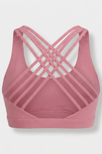 Dames Sport Bra | Sculpting Fit | Square Neck | Cross Back Activewear Top