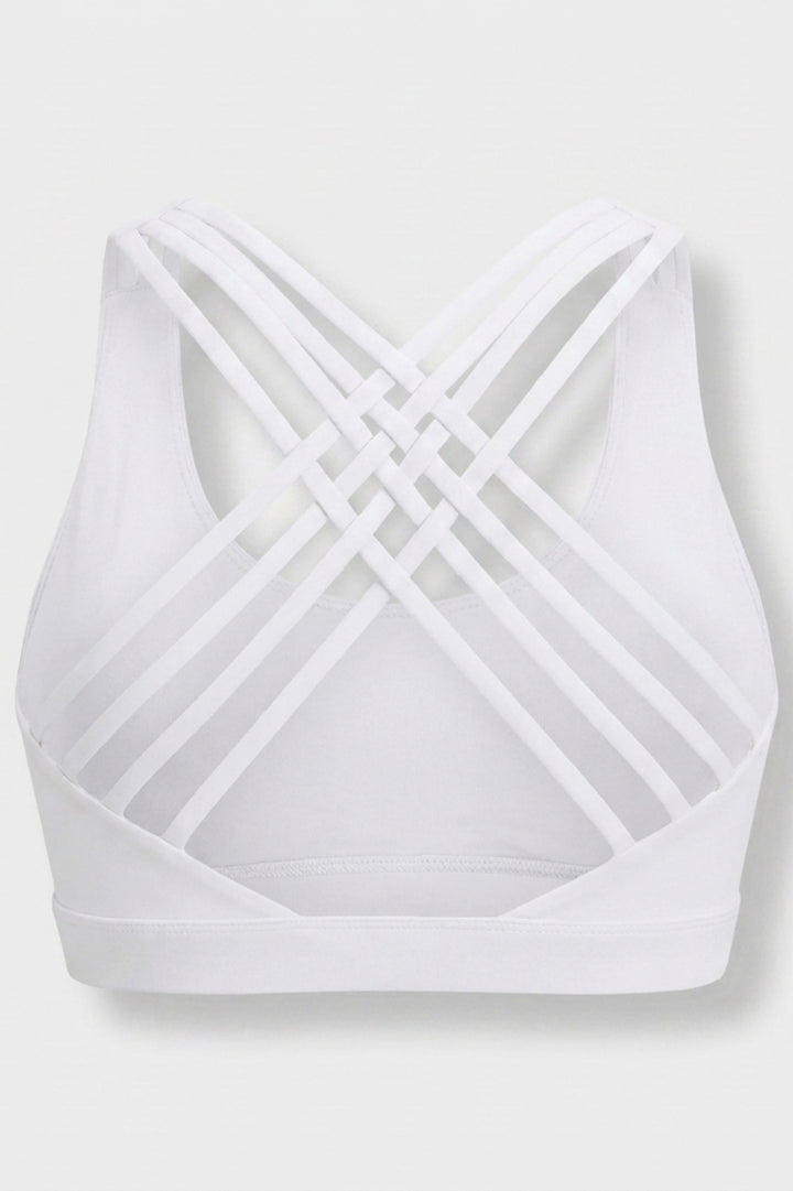 Dames Sport Bra | Sculpting Fit | Square Neck | Cross Back Activewear Top