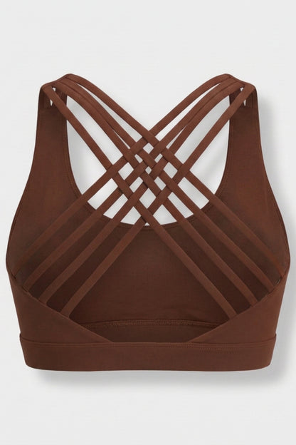 Dames Sport Bra | Sculpting Fit | Square Neck | Cross Back Activewear Top