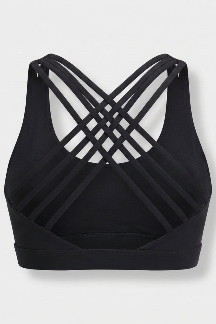 Dames Sport Bra | Sculpting Fit | Square Neck | Cross Back Activewear Top