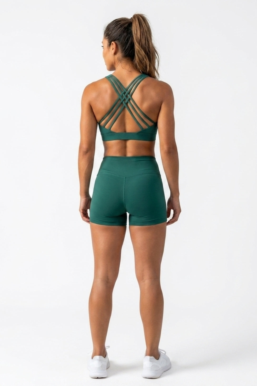 Dames Sport Bra | Sculpting Fit | Square Neck | Cross Back Activewear Top