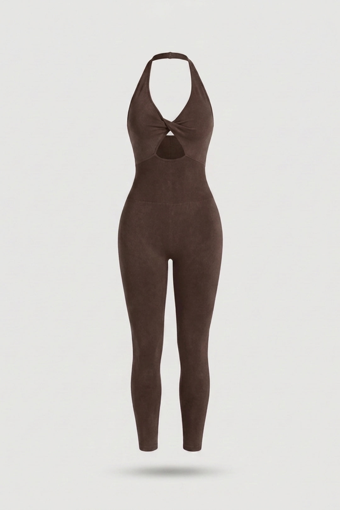 Dames Sport Jumpsuit | Sculpting Fit | Halter Neck | Seamless Activewear One Piece