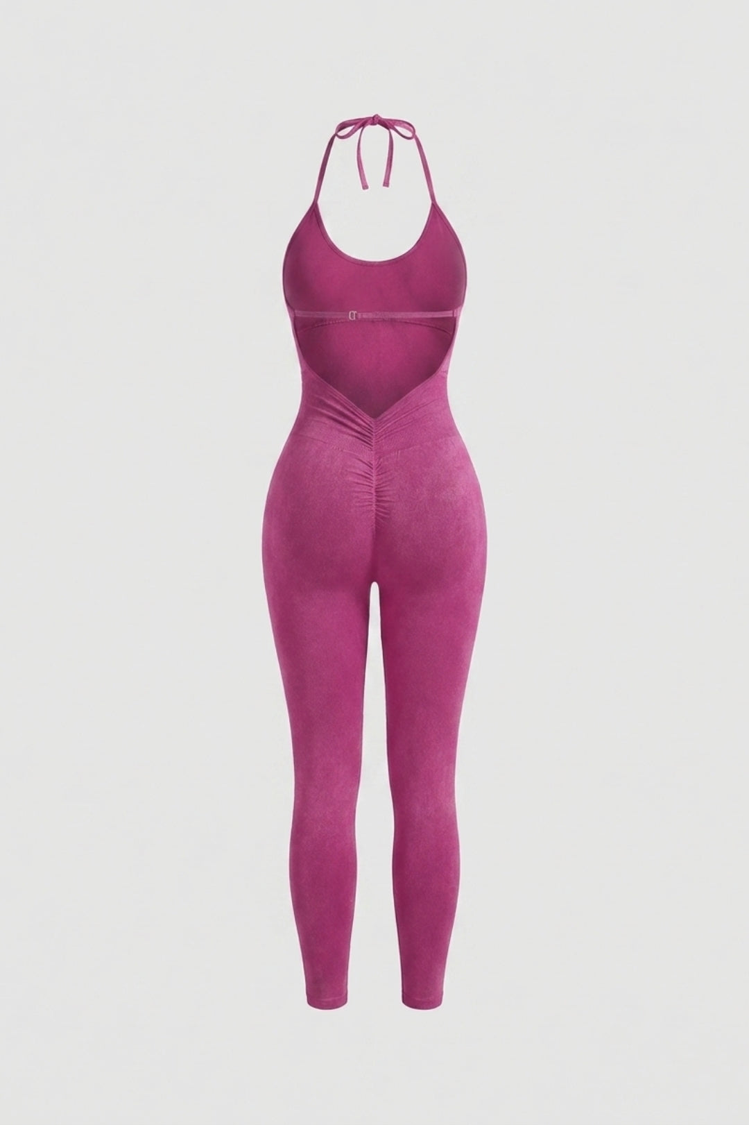 Dames Sport Jumpsuit | Sculpting Fit | Halter Neck | Seamless Activewear One Piece