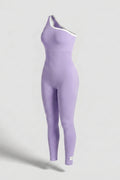 Dames Sport Jumpsuit | Sculpting Fit | One Shoulder | Activewear Onesie