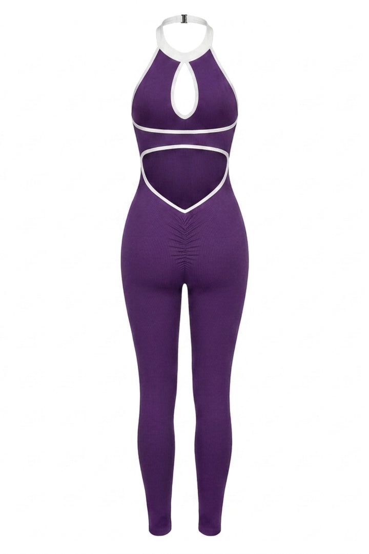 Women's Sports Jumpsuit | Sculpting Fit | Open Back | Activewear Onesie