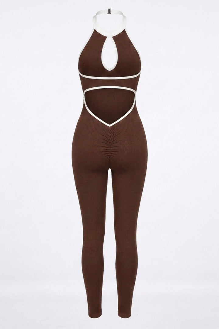 Women's Sports Jumpsuit | Sculpting Fit | Open Back | Activewear Onesie