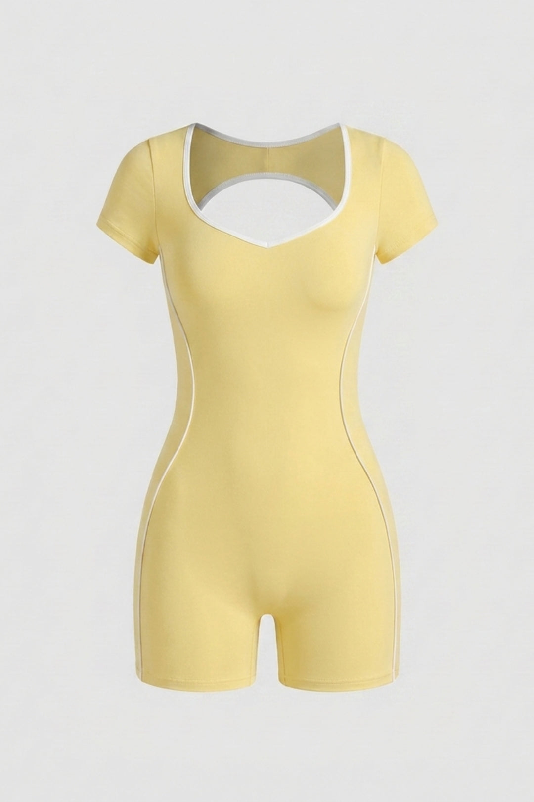 Dames Sport Jumpsuit Short | Aansluitende Fit | Contrast Trim One Piece