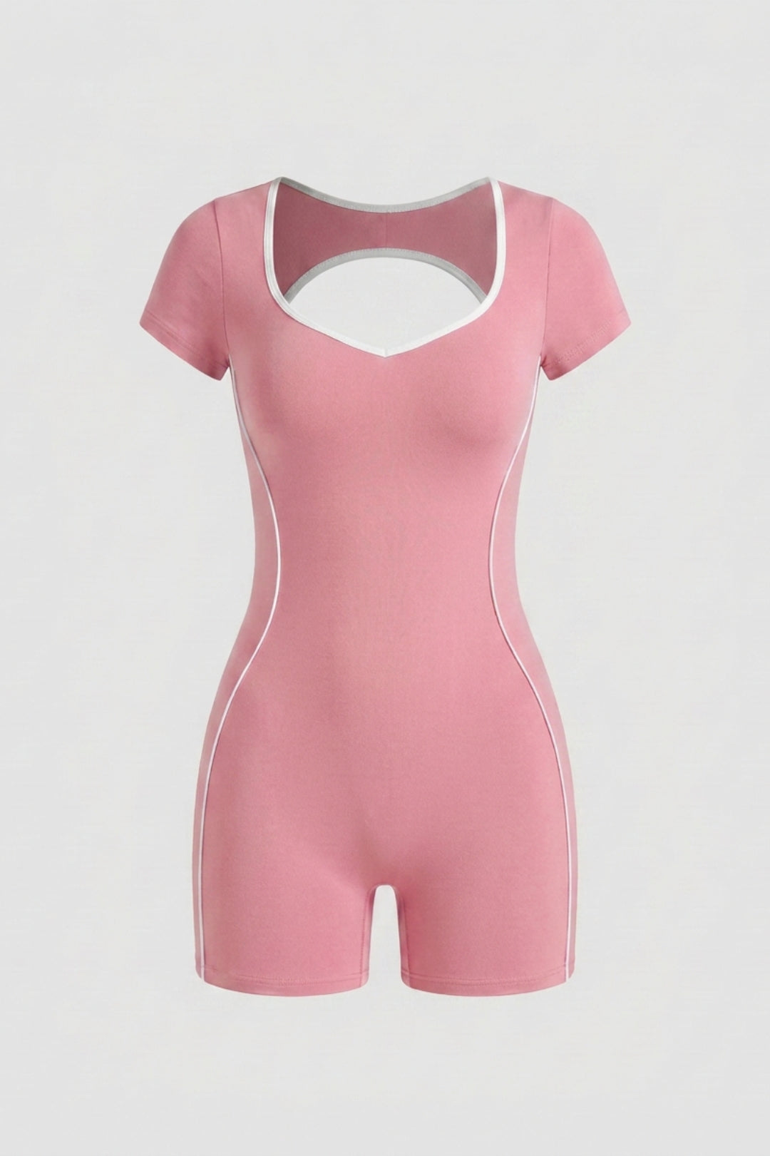 Dames Sport Jumpsuit Short | Aansluitende Fit | Contrast Trim One Piece