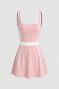 Women's Sports Dress | Body-Hugging Fit | Contrast Piping | Activewear Tennis Dress