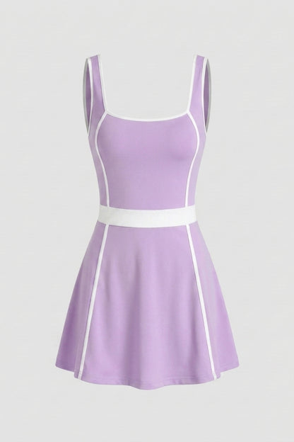 Dames Sport Jurk | Aansluitende Fit | Contrast Bies | Activewear Dress