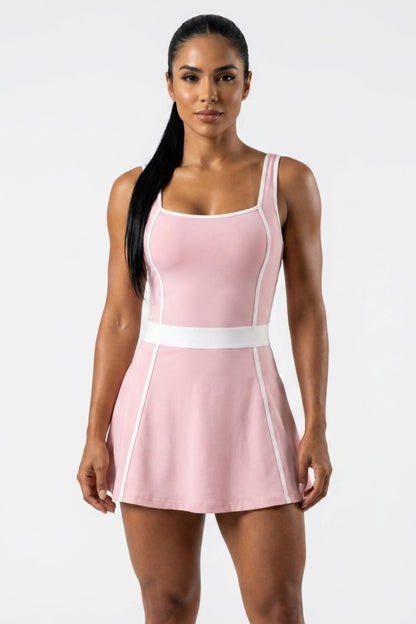 Dames Sport Jurk | Aansluitende Fit | Contrast Bies | Activewear Dress