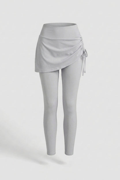 Dames Sport Legging | Rok Overlay | Grijze Workout Legging