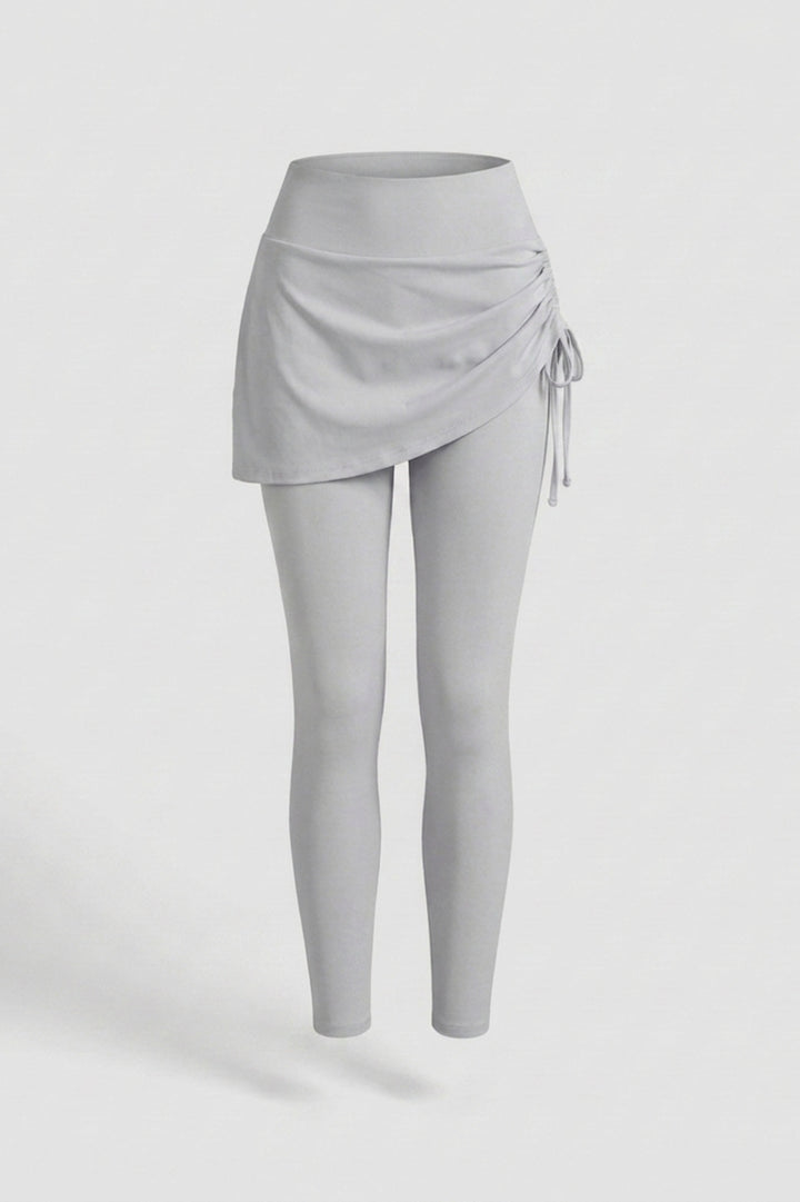 Dames Sport Legging | Rok Overlay | Grijze Workout Legging