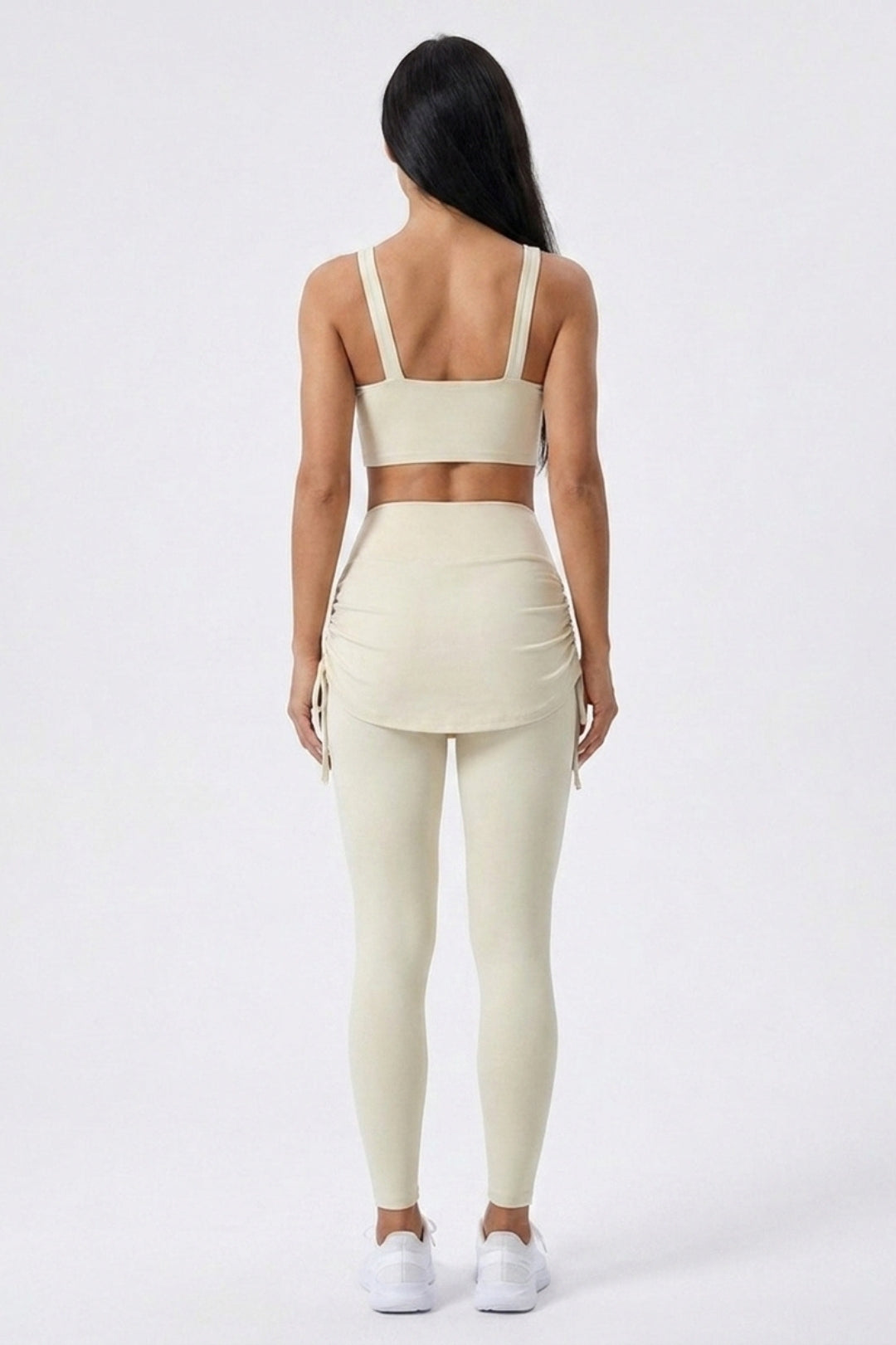 Dames Sport Legging | Rok Overlay | Grijze Workout Legging