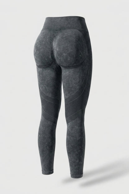 Dames Sport Legging | Sculpting Fit | High Waist | Acid Wash Legging