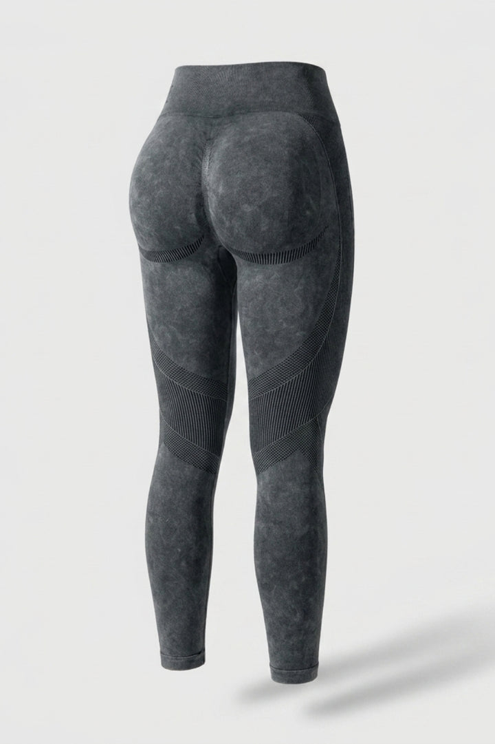 Dames Sport Legging | Sculpting Fit | High Waist | Acid Wash Legging