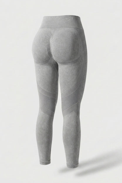 Dames Sport Legging | Sculpting Fit | High Waist | Acid Wash Legging