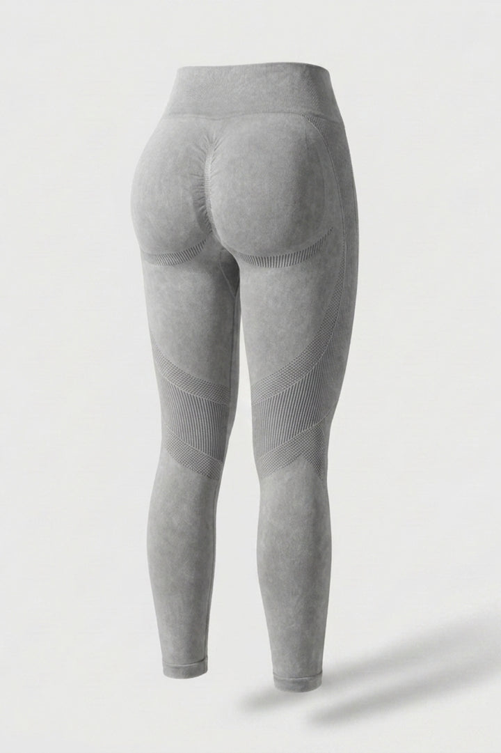 Dames Sport Legging | Sculpting Fit | High Waist | Acid Wash Legging