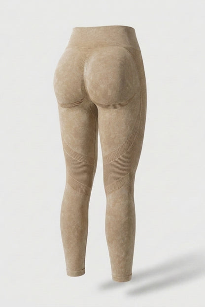 Dames Sport Legging | Sculpting Fit | High Waist | Acid Wash Legging