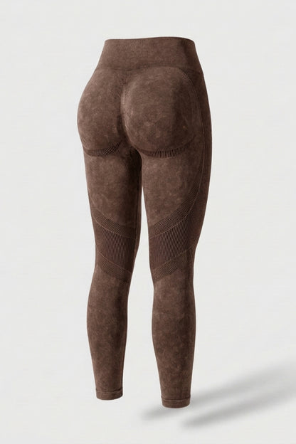 Dames Sport Legging | Sculpting Fit | High Waist | Acid Wash Legging