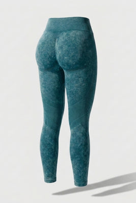 Dames Sport Legging | Sculpting Fit | High Waist | Acid Wash Legging