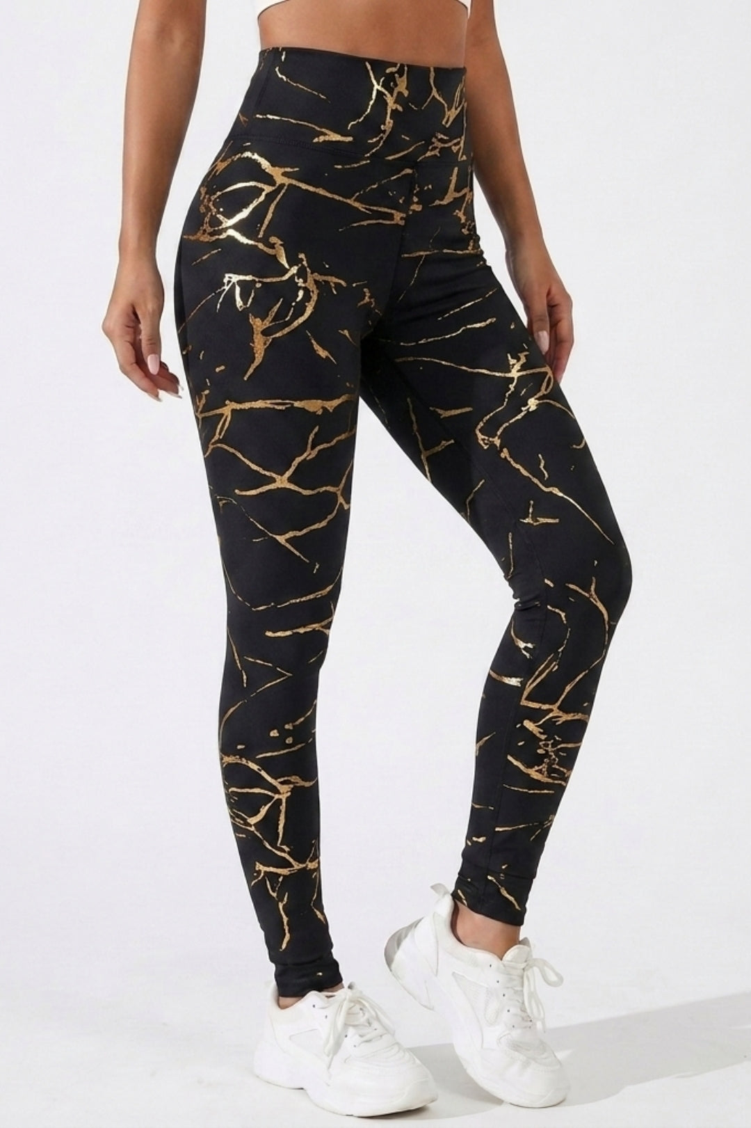 Dames Sport Legging | Sculpting Fit | High Waist | Marble Activewear Legging