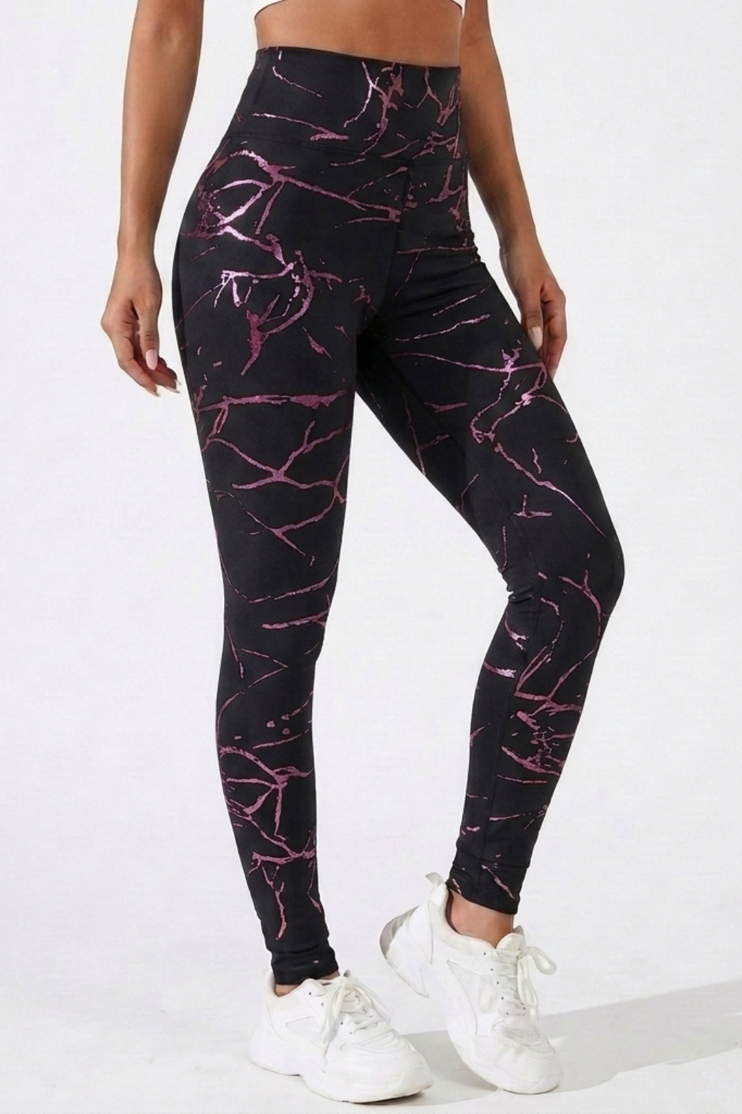 Dames Sport Legging | Sculpting Fit | High Waist | Marble Activewear Legging