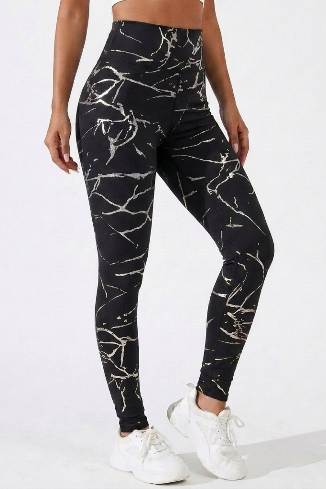 Dames Sport Legging | Sculpting Fit | High Waist | Marble Activewear Legging
