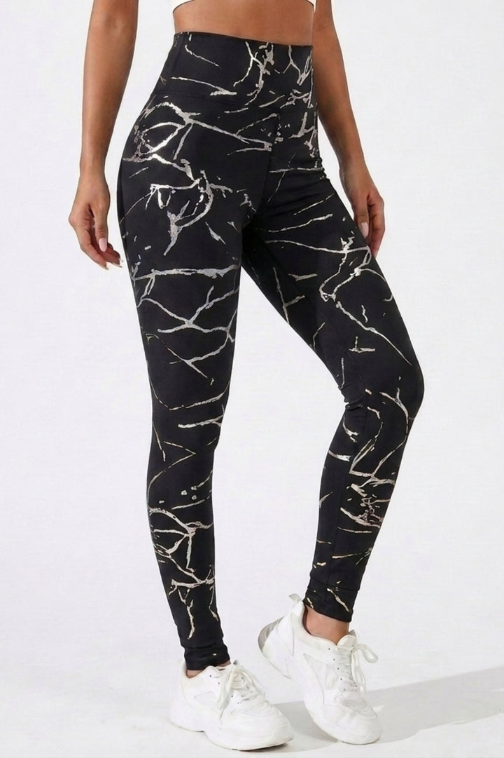 Dames Sport Legging | Sculpting Fit | High Waist | Marble Activewear Legging