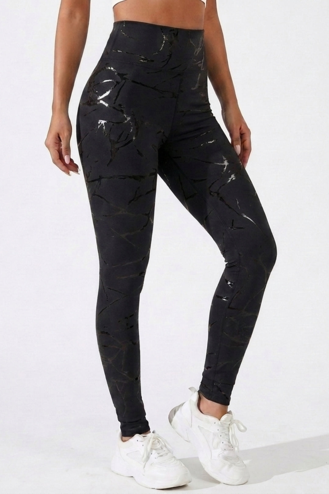 Dames Sport Legging | Sculpting Fit | High Waist | Marble Activewear Legging