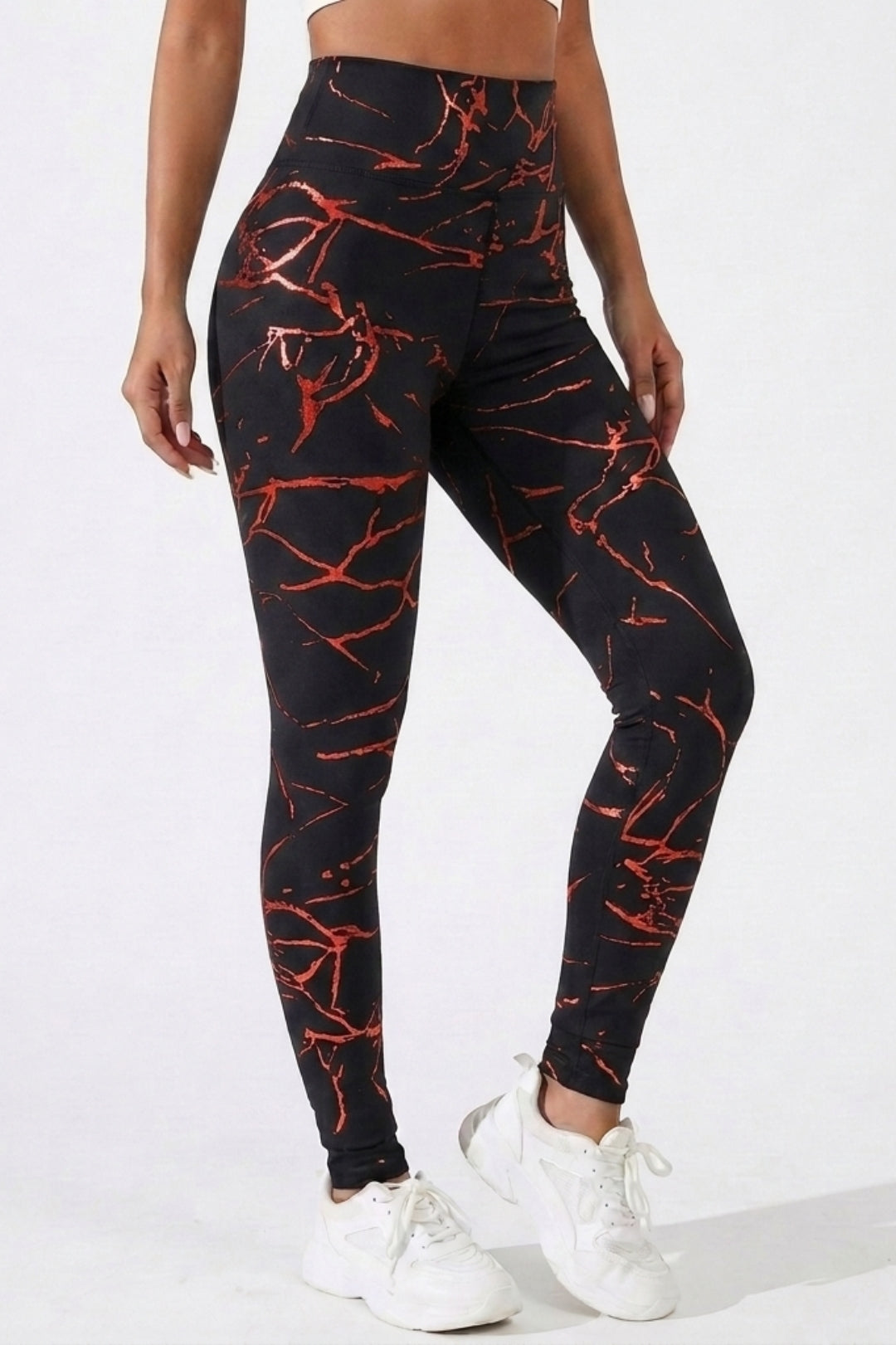Dames Sport Legging | Sculpting Fit | High Waist | Marble Activewear Legging