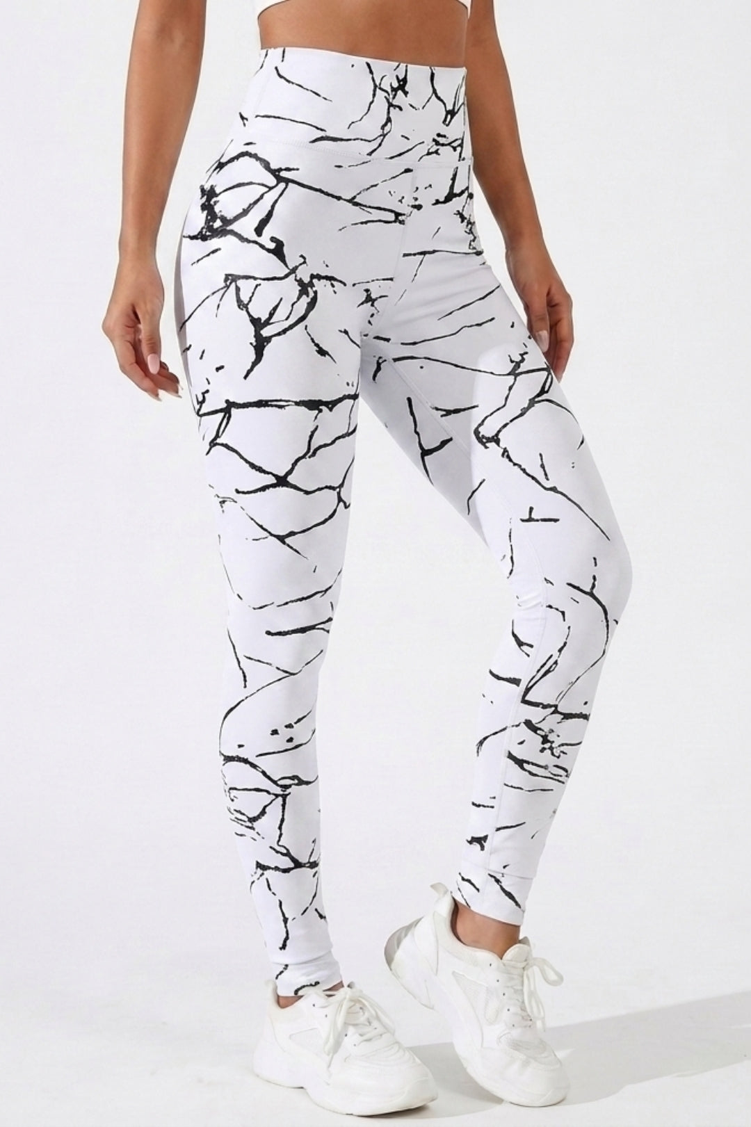 Dames Sport Legging | Sculpting Fit | High Waist | Marble Activewear Legging