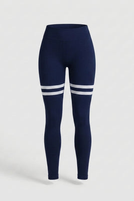 Dames sportlegging | Vormgevende pasvorm | Hoge taille | Streepjes legging