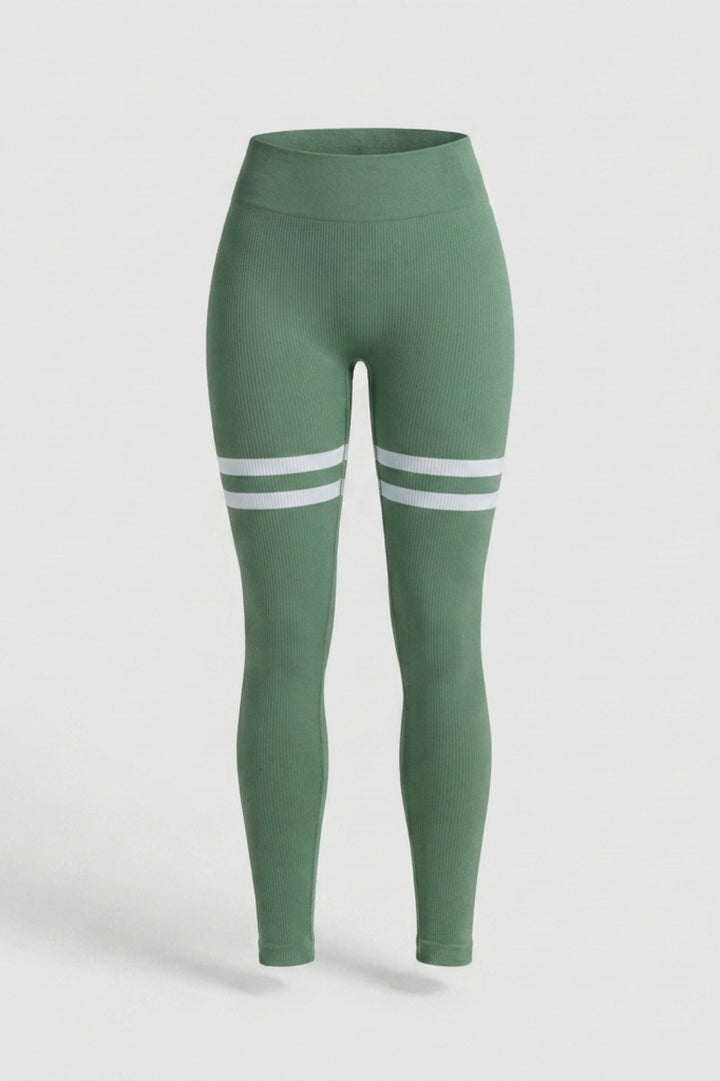 Dames Sport Legging | Sculpting Fit | High Waist | Stripe Legging