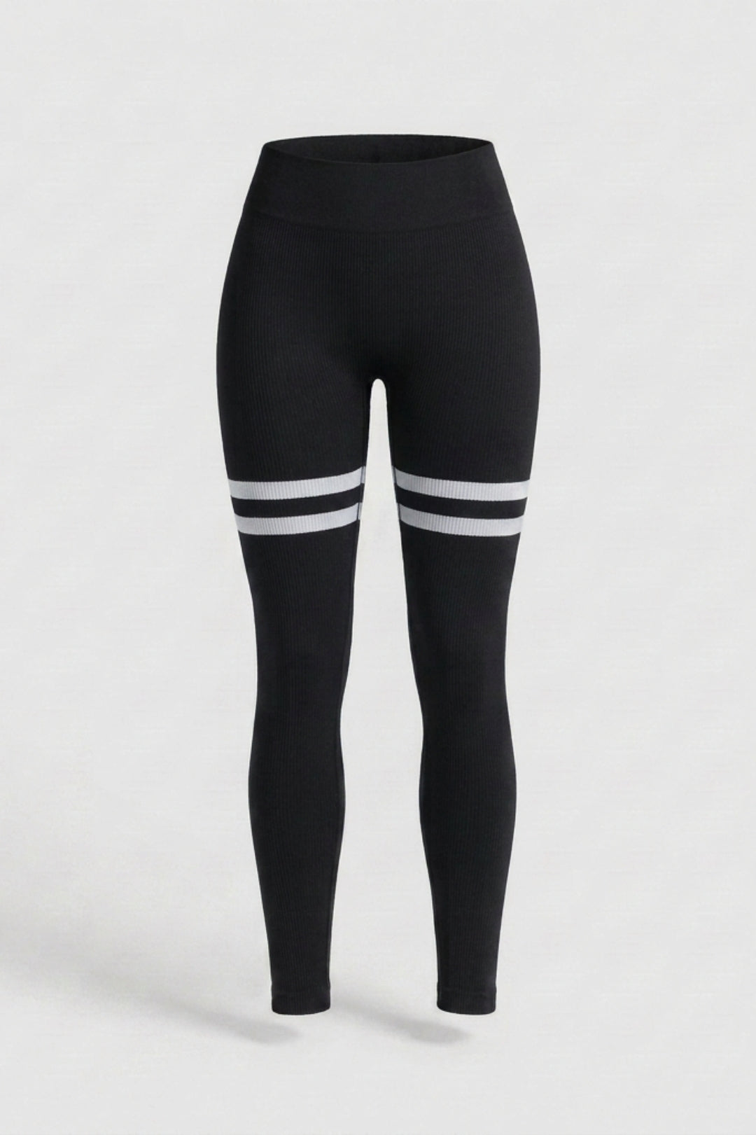Dames sportlegging | Vormgevende pasvorm | Hoge taille | Streepjes legging